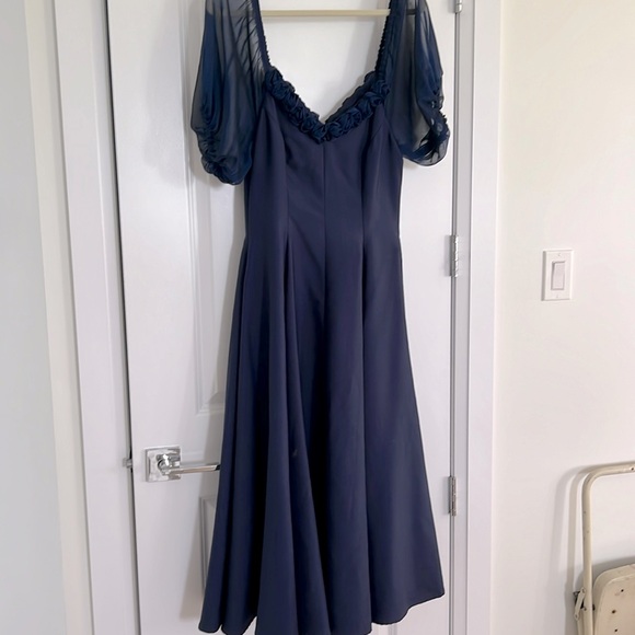 Gorgeous royal blue vintage dress - Picture 1 of 9